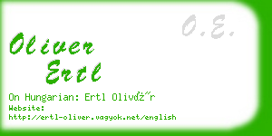 oliver ertl business card